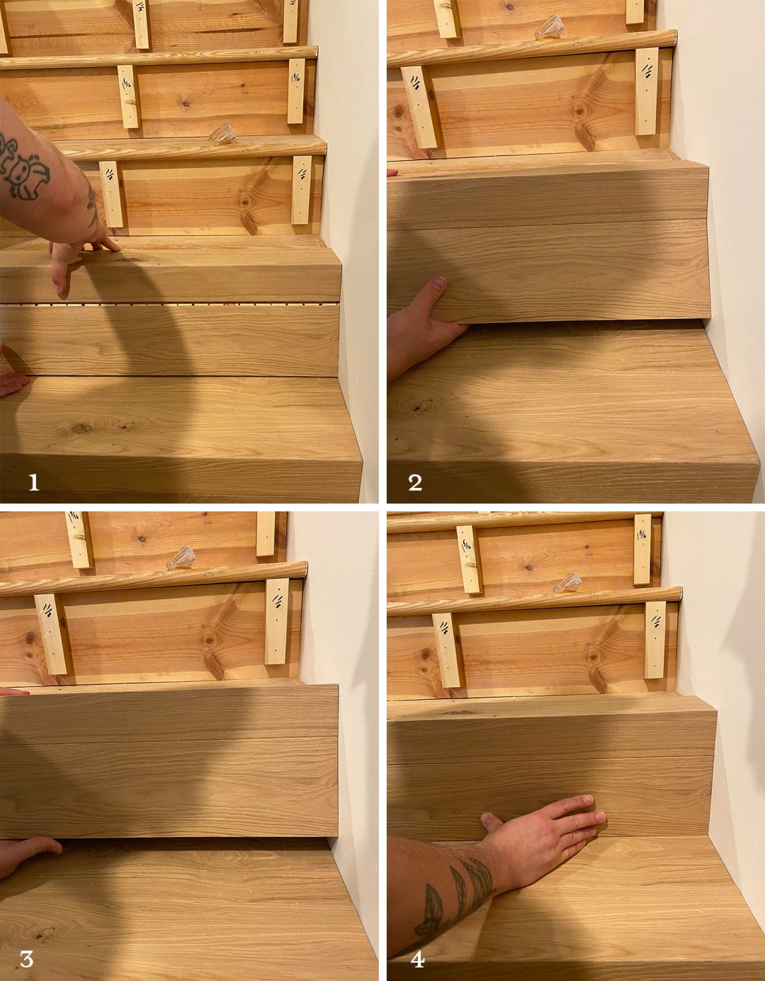 How to lock together Stuga square nosings and Stuga floor boards