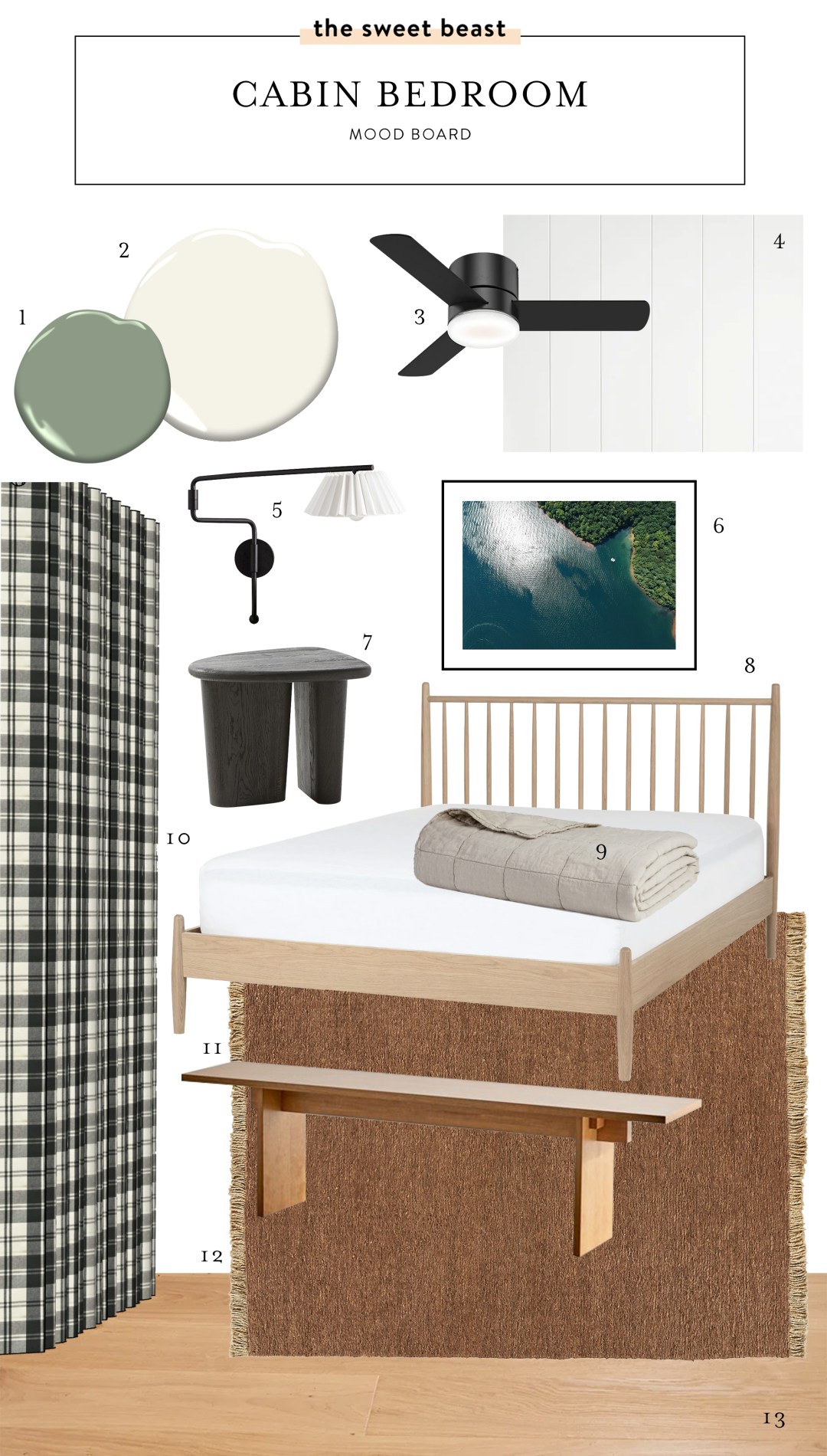 Cabin Bedroom Mood Board